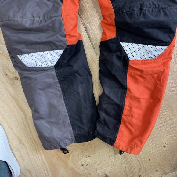 Y2K Scott Waterproof Snowmobile Ski Pants Racing Neon Orange Motorsport Men Sz M - Picture 4 of 16